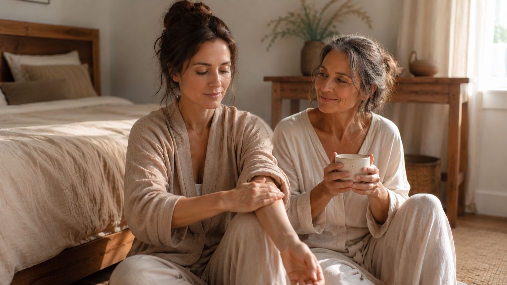 Two women, one in her thirties, one in her fifties