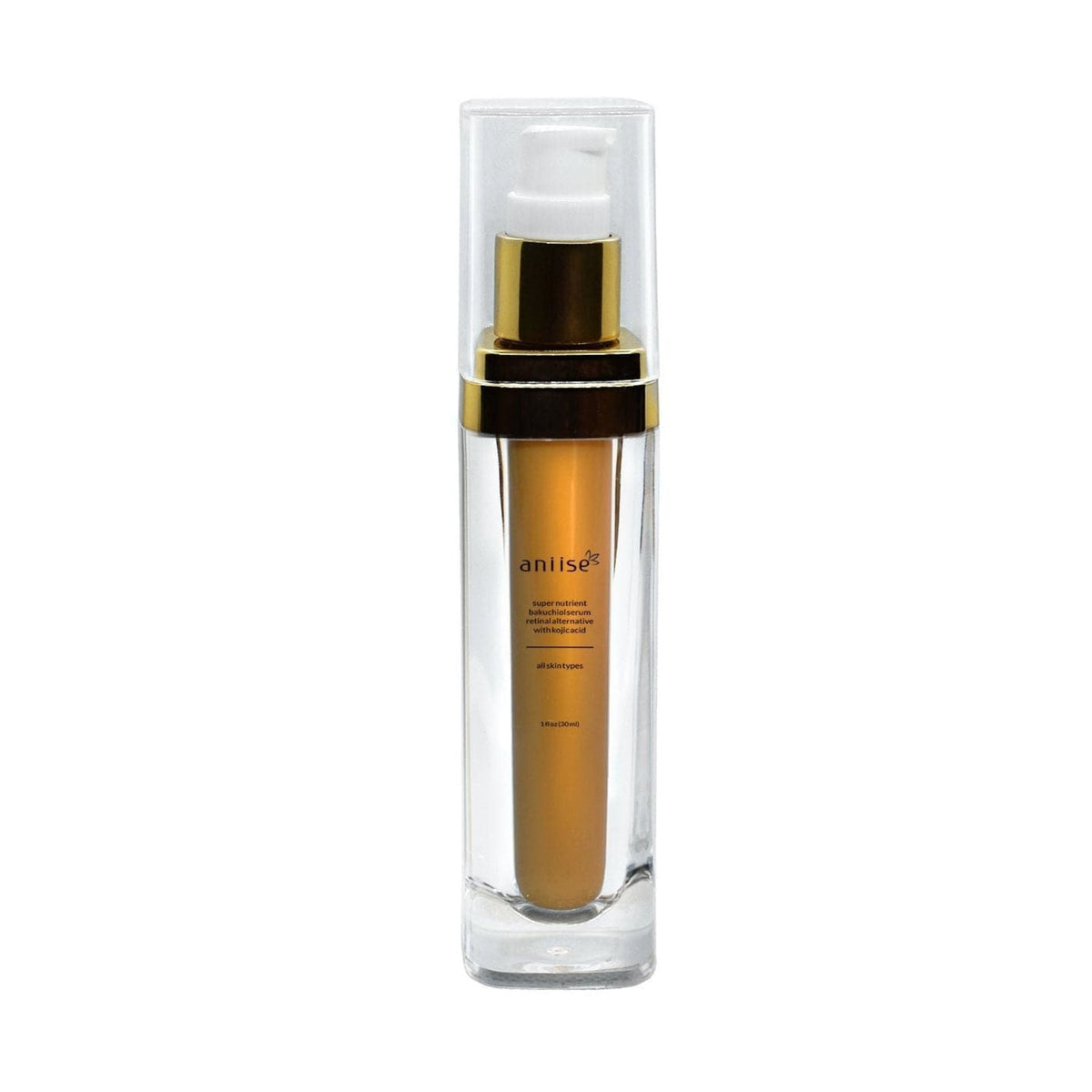 Aniise Anti-Aging Bakuchiol Serum — plant-based retinol alternative for fine lines and pigmentation, cruelty-free made in USA