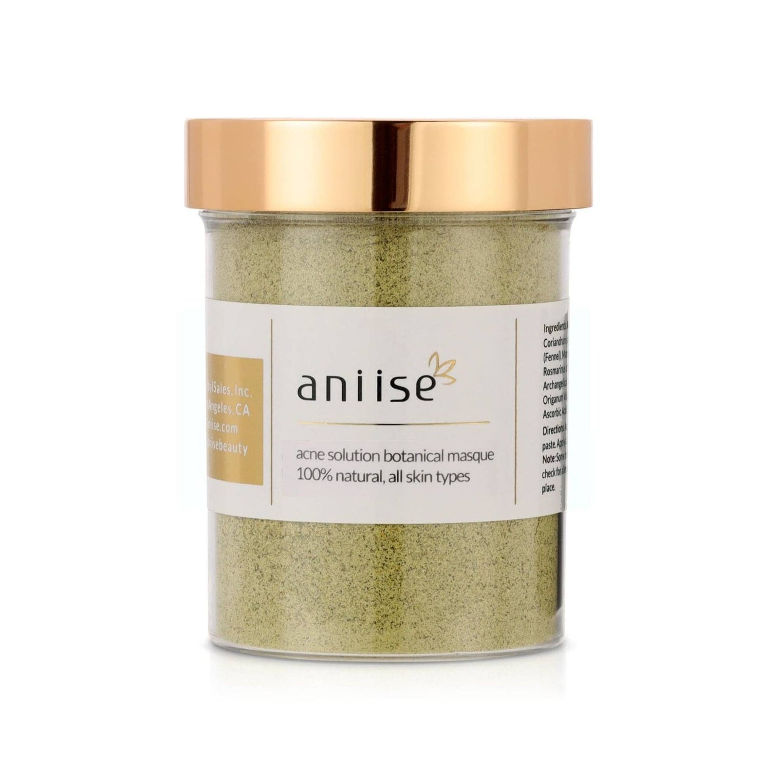 Aniise Botanical Acne Mask for Face — pore-cleansing vegan acne treatment mask, sulfate-free cruelty-free made in USA