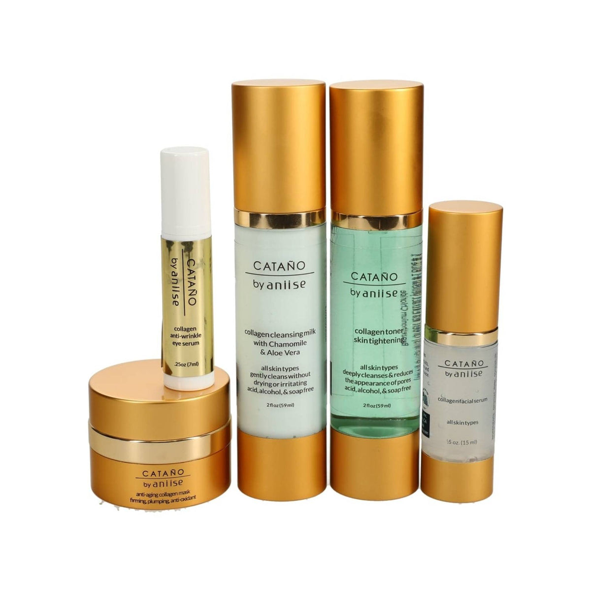 Aniise Collagen Anti-Aging Skincare Set by Adriana Catano — firming and brightening collagen routine, cruelty-free made in USA