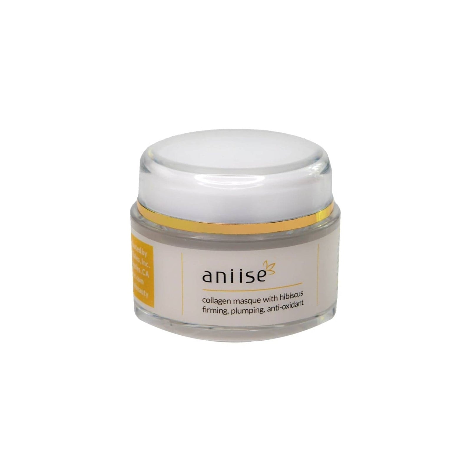 Aniise Collagen Facial Mask with Hibiscus — firming anti-aging clay mask for radiant skin in 15 minutes, paraben-free made in USA