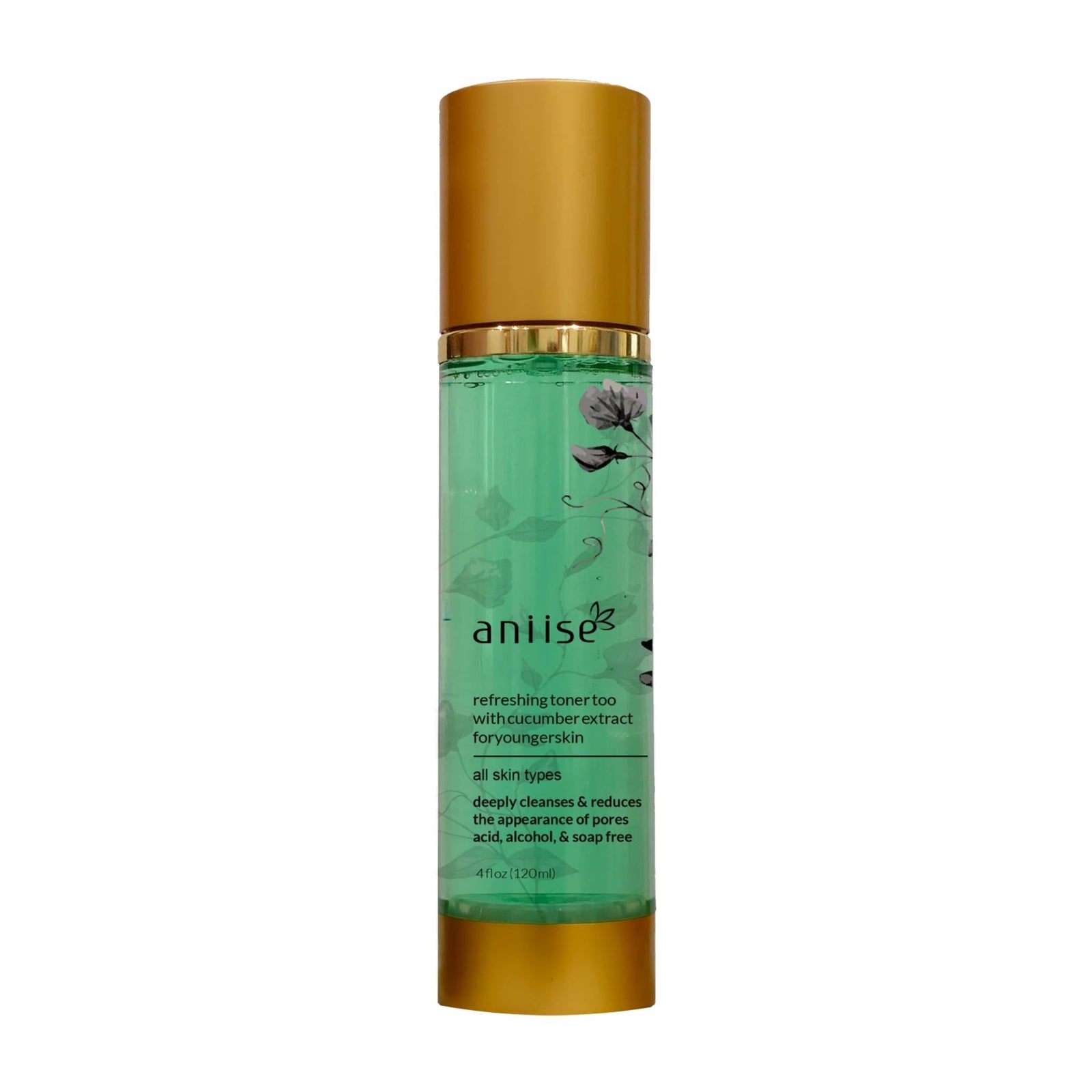Aniise Refreshing Cucumber Extract Facial Toner — soothing acid-free toner for sensitive and all skin types, cruelty-free made in USA